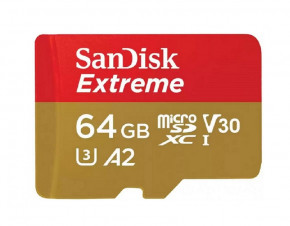   SanDisk microSDXC Extreme For Mobile Gaming 64GB Class 10 UHS-I (U3) V30 W-80MB/s R-170MB/s   (SDSQXAH-064G-GN6GN)