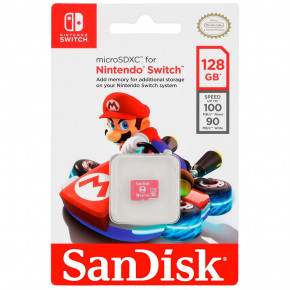   SanDisk microSDXC SanDisk For Nintendo Switch 128GB Class 10 UHS-I (U3) V30 W-90MB/s R-100MB/s   (SDSQXAO-128G-GN3ZN)