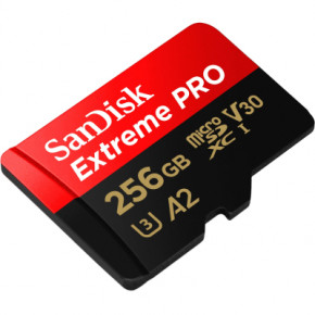   microSD 256GB SanDisk C10 UHS-I U3 R200/W140MB/s Extreme Pro V30 + SD (SDSQXCD-256G-GN6MA) 4