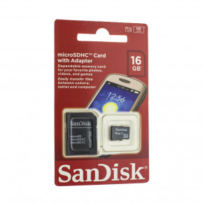   microSD SanDisk 16Gb Class 10 / SD adapter