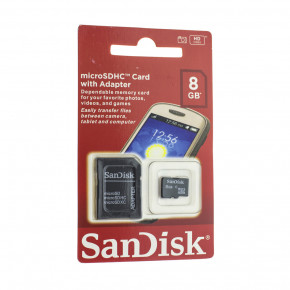   microSD SanDisk 8Gb Class 10 / SD adapter