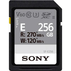   Sony 256GB SDXC C10 UHS-II U3 V60 R270/W120MB/s Entry (SFE256.AE)