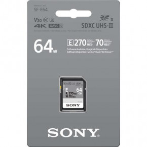   Sony 64GB SDXC C10 UHS-II U3 V60 R270/W120MB/s Entry (SFE64.AE) 3