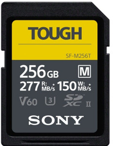  ' Sony 256GB SDXC C10 UHS-II U3 V60 R277/W150MB/s Tough (SFM256T.SYM)