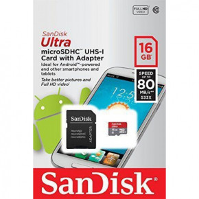   SanDisk Ultra microSD XC 16GB class 10 SD  (77700924)