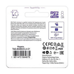   micro SDHC T&G 8GB class 4 ( ) TG-8GBSDCL4-01 3