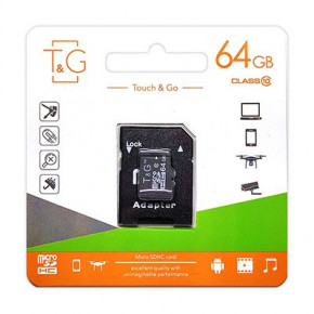   MicroSDXC 64GB Class 10 T&G + SD-adapter (TG-64GBCL10-01)