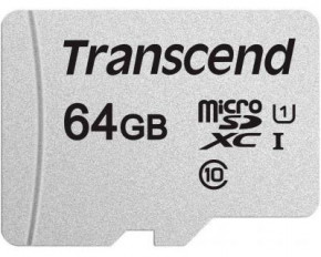   Transcend 64GB microSDHC C10 (TS64GUSD300S-A)