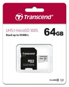   Transcend 64GB microSDHC C10 (TS64GUSD300S-A) 3