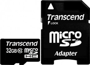   Transcend microSDXC/SDHC Class 10 SD adapter 32Gb #I/S