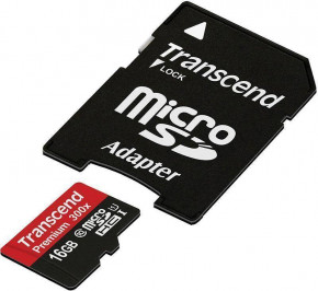   Transcend microSDXC/SDHC Class 10 UHS-I 400x SD adapter 16Gb #I/S 3