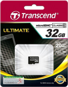   Transcend microSDXC/SDHC Class 10 32Gb #I/S 3