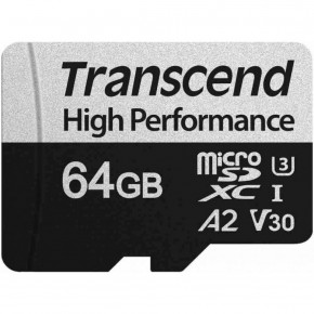   Transcend 64GB microSD class 10 UHS-I U3 A2 (TS64GUSD330S) (WY36dnd-225823)