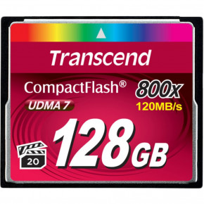   Transcend 128 GB 800X CompactFlash Card (TS128GCF800) (WY36dnd-104616) 3