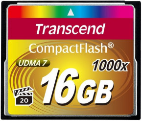  ' Transcend 16 GB 1000X CompactFlash Card (TS16GCF1000) (WY36dnd-92537)