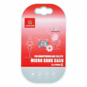   Micro SDHC Card Usams US-ZB092 TF High Speed Card 8Gb Class 10