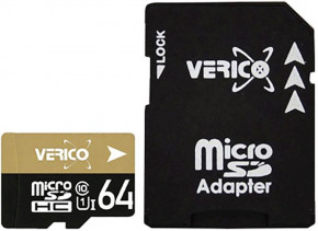   Verico microSDHC/SDXC Class 10 UHS-I SD adapter 64 Gb #I/S