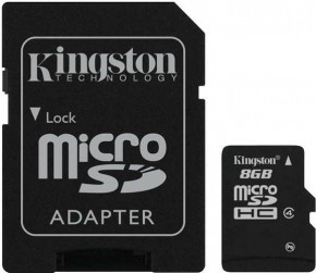   Verico MicroSDHC 8GB Class 4+SD adapter (VFE1-08G-V1E)