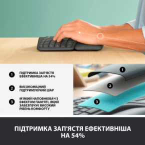  Logitech ERGO K860 Bluetooth/Wireless UA Black (920-010108) 5