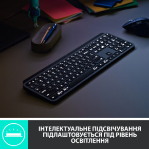  Logitech MX Keys Advanced for Business Wireless Illuminated UA Graphite (920-010251) 10