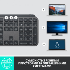  Logitech MX Keys Advanced for Business Wireless Illuminated UA Graphite (920-010251) 12