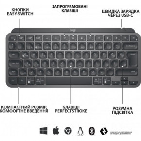  Logitech MX Keys Mini Wireless Illuminated UA Graphite (920-010498) 6