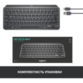  Logitech MX Keys Mini Wireless Illuminated UA Graphite (920-010498) 9