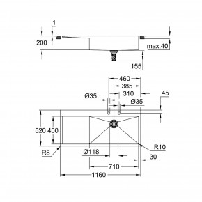   Grohe Sink K1000 31582SD1 3