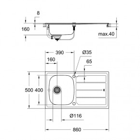   Grohe Sink K200 31552SD0 3