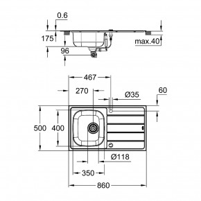   Grohe Sink K200 31552SD1 3