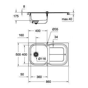   Grohe Sink K300 31563SD0 3