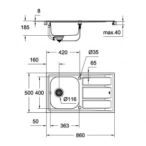   Grohe Sink K400 31566SD0 3