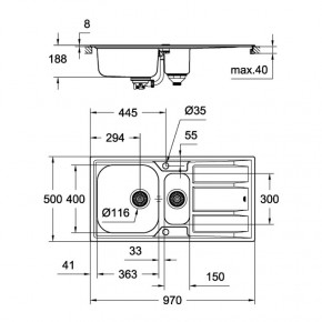   Grohe Sink K400 31567SD0 3