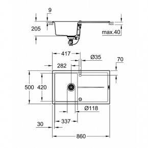   Grohe Sink K400 31640AP0 3