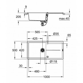   Grohe Sink K400 31641AP0 3