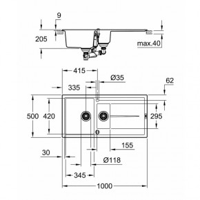   Grohe Sink K400 31642AP0 3