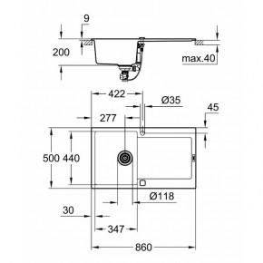   Grohe Sink K500 31644AP0 3