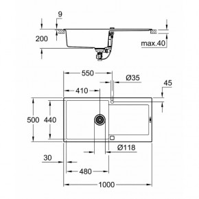   Grohe Sink K500 31645AP0 3