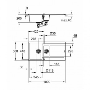   Grohe Sink K500 31646AT0 3