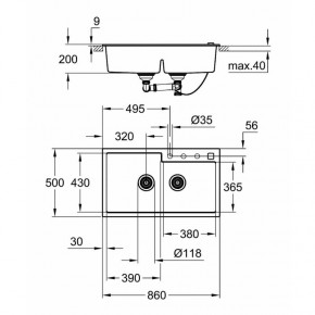   Grohe Sink K500 31649AP0 3