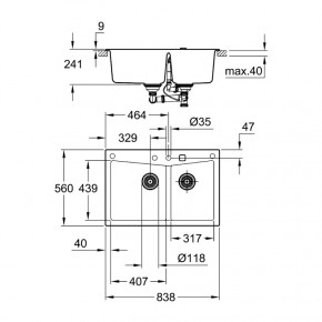   Grohe Sink K700 31657AT0 3