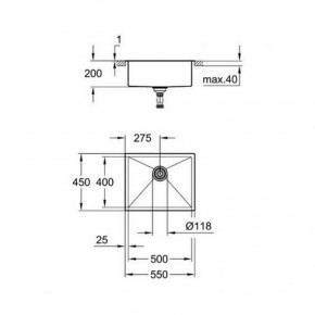   Grohe Sink K700 31726SD0 3