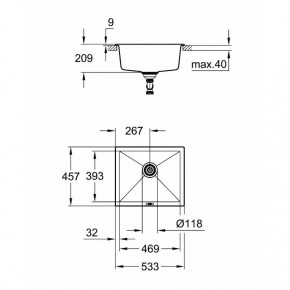   Grohe Sink K700 Undermount 31654AP0 3