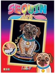    Sequin Art RED Lily Pug SA1502