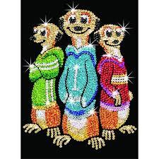    Sequin Art RED Rascals Meerkats SA1008 3