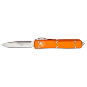  Microtech Ultratech Drop Point Stonewash Orange (121-10OR)