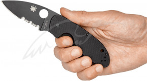  Spyderco Efficent Black Blade,  C216GPSBBK 6