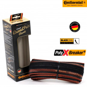  Continental Grand Prix Classic, 28 |700x25C, 25-622, 
Foldable, BlackChili, PolyX Breaker, Skin, 230.,  7