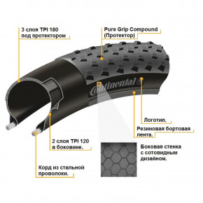  Continental Mountain King 2.2, 27.5x2.20, 55-584, Foldable, 
PureGrip, Performance, Skin,  11