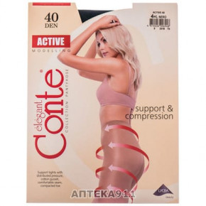   Conte Elegant ACTIVE 40 den 4 Nero